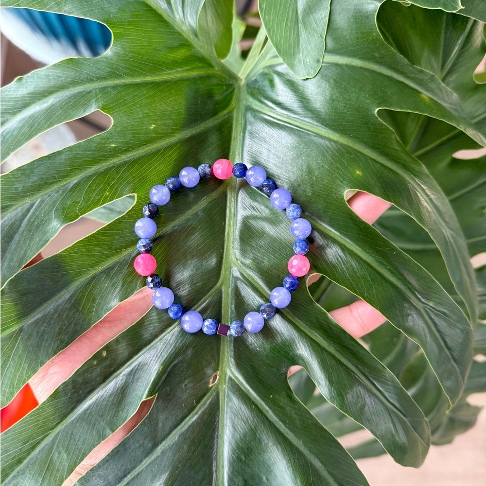 Agate, Sodalite, Hematite, Jade bracelet